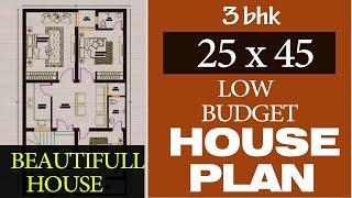 25 x 45 beautiful house map   125 gaj plot ka naksha  1125 sqft house