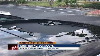 What causes sunroofs to shatter