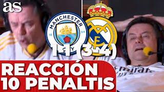 PENALTIS MANCHESTER CITY - REAL MADRID RONCERO Tanda completa locura y euforia