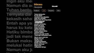 Lirk Lagu Dilema-Cherrybelle 