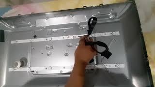 como reparar tv que se escucha pero no se ve  reparacion de leds  parte 2