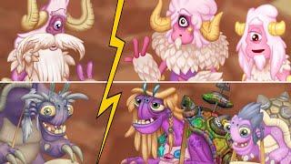 All Adult Celestials Comparison - Update 5 Adult Attmoz  My Singing Monsters - Dawn of Fire