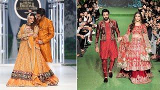 pakistani drama & film star actress walk at hum bridal fashion week