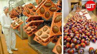How Are Easter Eggs Made  Amazing Candy Factory process
