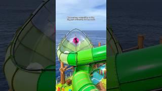 BOOMERANG slide on a CRUISE SHIP ️ #iconoftheseas #cruise #waterslide #waterpark