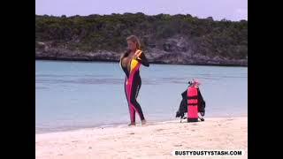 Busty Dusty - testing the physics of a wet suit