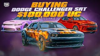 Buying Dodge Challenger SRT with $100000 UC  1 Dodge Giveaway   PUBG MOBILE 