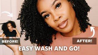 DEFINED WASH AND GO TYPE 3C4A HAIR  EASIEST WASH AND GO EVER  DRYING & NIGHTTIME ROUTINE INCLUDED