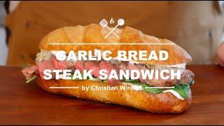 Garlic Bread Steak Sandwich I COOK WITH ME.AT