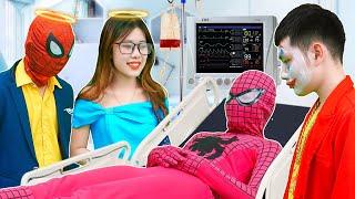 Pink Spiderbaby ... Please Wake Up - Very Sad Story Of Spiderman Family   Real Life