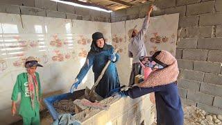 A beautiful view of grandmas dream house finishing the kitchen tiling project