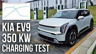 Kia EV9 350 kW DC Fast Charging Test with Charging Curve