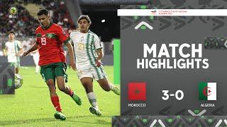 Morocco  Algeria  Highlights - #TotalEnergiesAFCONU17 2023 - Quarter-Finals