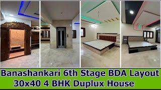 Banashankari 6th Stage BDA Layout  30x40  4 BHK Duplex House