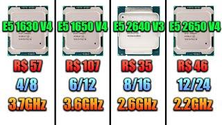 SUPER COMPARATIVO DE XEONS X99 MAIS NÚCLEOS OU MAIS FREQUÊNCIA?