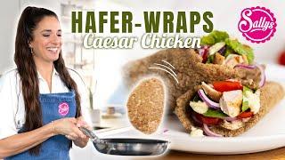 Wraps aus Haferflocken?  saftige Caesar Chicken Hafer-Wraps