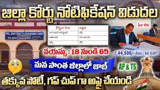 జిల్లా కోర్టు నోటిఫికేషన్ వచ్చేసింది  AP District Court Jobs 2024 Latest Jobs In Telugu jobSearch