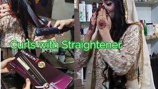 Best Remington Straightener  Bridal Hairstyle  Curls with Straightener  Real Beauty Secrets