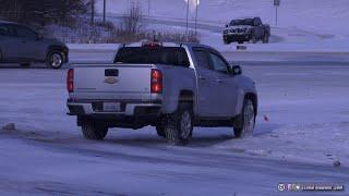 Vehicles sliding on icy I-70 ramp in Pickerington Ohio - December 24 2022