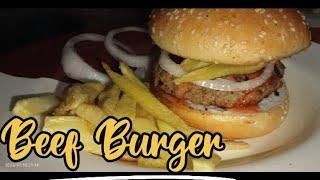 The best homemade burger  Beef patty burger recipe  soft and juicy at home