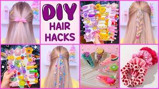 12 DIY Cute Hair Pins and Scrunchies - Hairstyles Hacks Hair Wrap and more…