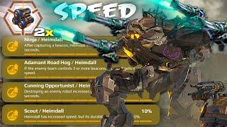 EVERY Speed Upgrade On Heimdall Is Awesome... FASTEST Titan With 1.3 Million HP  War Robots