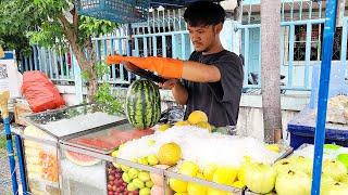 Crazy speed Amazing skill The most popular fruit cutting master