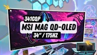 MSI MAG 341CQP 34-inch QD-OLED Gaming Monitor Unboxing & Review