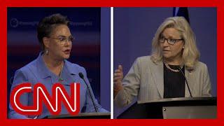 Watch Liz Cheney face off with Trump-backed candidate in debate