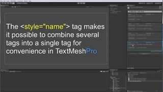 TextMesh Pro - Style Tag Overview