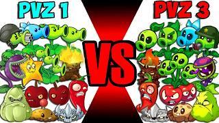 All Plants in PVZ 1 vs PVZ 3 - Who Will Win? - Team Plants Vs Team Plant