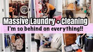 ULTIMATE CLEANING + LAUNDRY MOTIVATION  TACKLE MY MESSY HOUSE  LAUNDRY ROUTINE FAMILY OF 6