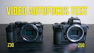 Nikon Z30 vs Nikon Z50 Video Autofocus Test... you wont believe what happened.