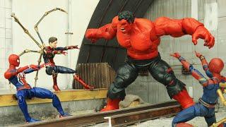 Spider Man Vs Hulk Controlled By Thanos Final Battle  Figure Stopmotion