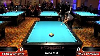 Efren Reyes New 2017 Match  v Tracy Sanders ᴴᴰ 2017 Derby City Classic 9-ball Banks R2