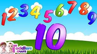 The Numbers Song  10 Little Number Song  Learn English Numbers Song  Count 1 to 10  ToddlersTown