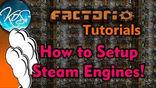Factorio HOW TO SET UP STEAM ENGINES BOILERS - Perfect Ratio Tutorial