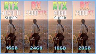RX 7900 XTX vs RTX 4080 SUPER vs RX 7900 XT vs RTX 4070 Ti SUPER - Test in 12 Games