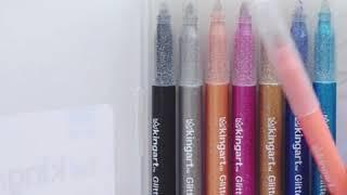 KINGART™ STUDIO Glitter Markers Set of 12