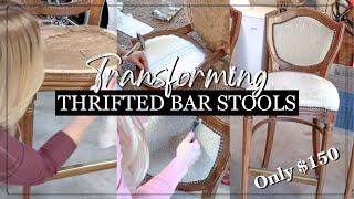 Creating Custom Bar Stools for Cheap  DIY Reupholstery  Budget Furniture Upgrade  The Craf-T Home