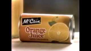McCain Frozen Orange Juice Commercial 1990
