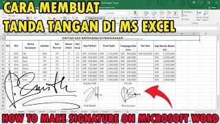 Cara Membuat Tanda Tangan di Microsoft Excel