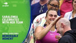 Aryna Sabalenkas Emotional Celebration With her Team  2024 US Open Final