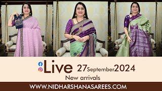 Exclusive Live Saree Sale  Best Deals from Nidharshana Sarees  27 September 2024