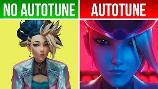 KDA MORE  *AUTOTUNE VS NO AUTOTUNE* Genius