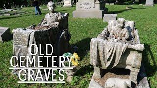 OLD Cemetery Graves  Strange Creepy & Beautiful Headstones  Tombstones  Grave Robbers  Tombs 