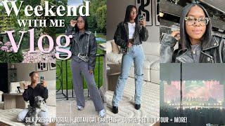 Silk Press Tutorial + Botanical Gardens + Gospel Reunion Tour + MORE  WEEKEND VLOG