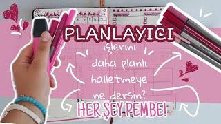 Defterden Planlayıcı YapımıHer şey pembeDıy Planner#okuladönüş