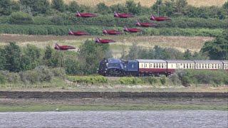 60007 Sir Nigel Gresley vs The Red Arrows - An EPIC Showdown in Teignmouth