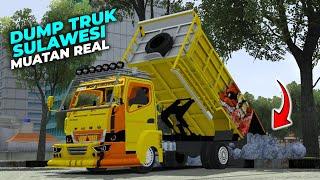 WOW DUMP TRUCK SULAWESI MUATAN REAL KOMBINASI FITUR KEREN MOD BUSSID